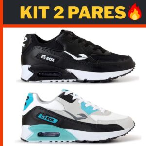 Combo Tênis Casual W-Box Air Pulse 90 – Tendencia com Tecnologia Air e Solado Confortável