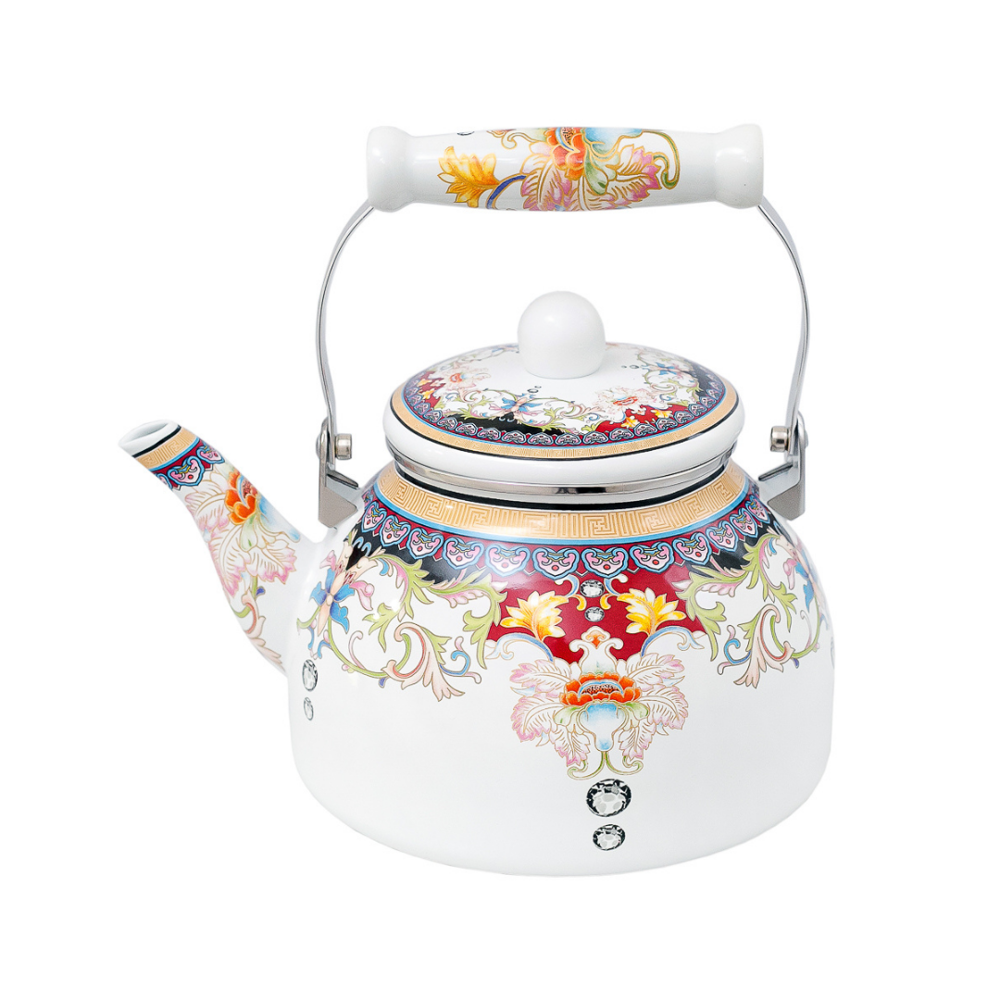 Chaleira Esmaltada Vintage 2,5L à Indução Charm Indiana - Imagem 2