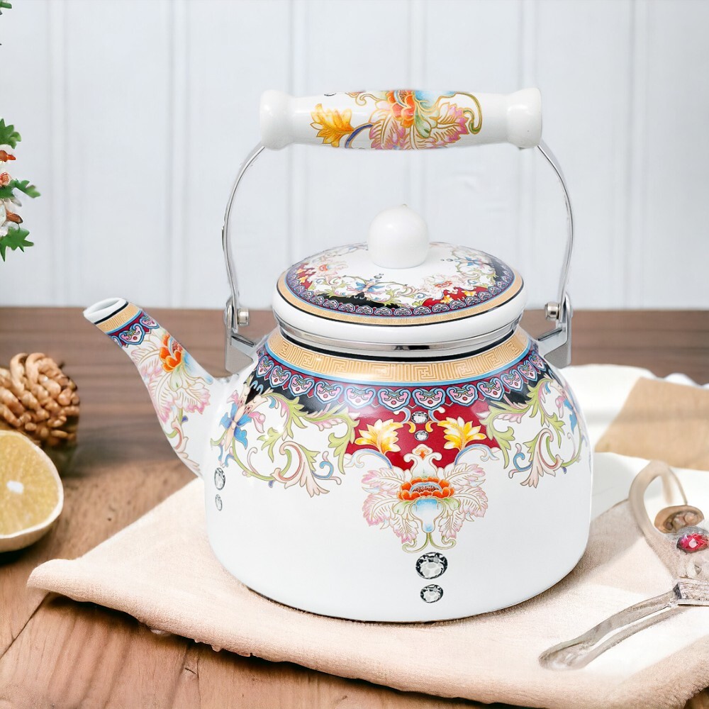 Chaleira Esmaltada Vintage 2,5L à Indução Charm Indiana