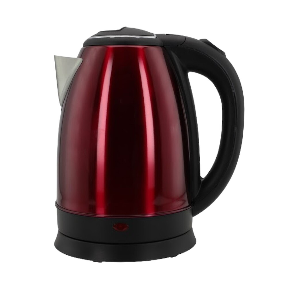 Chaleira Elétrica 1,8L em Inox Vermelha 127v 1000w Rápida Fervura - Imagem 4