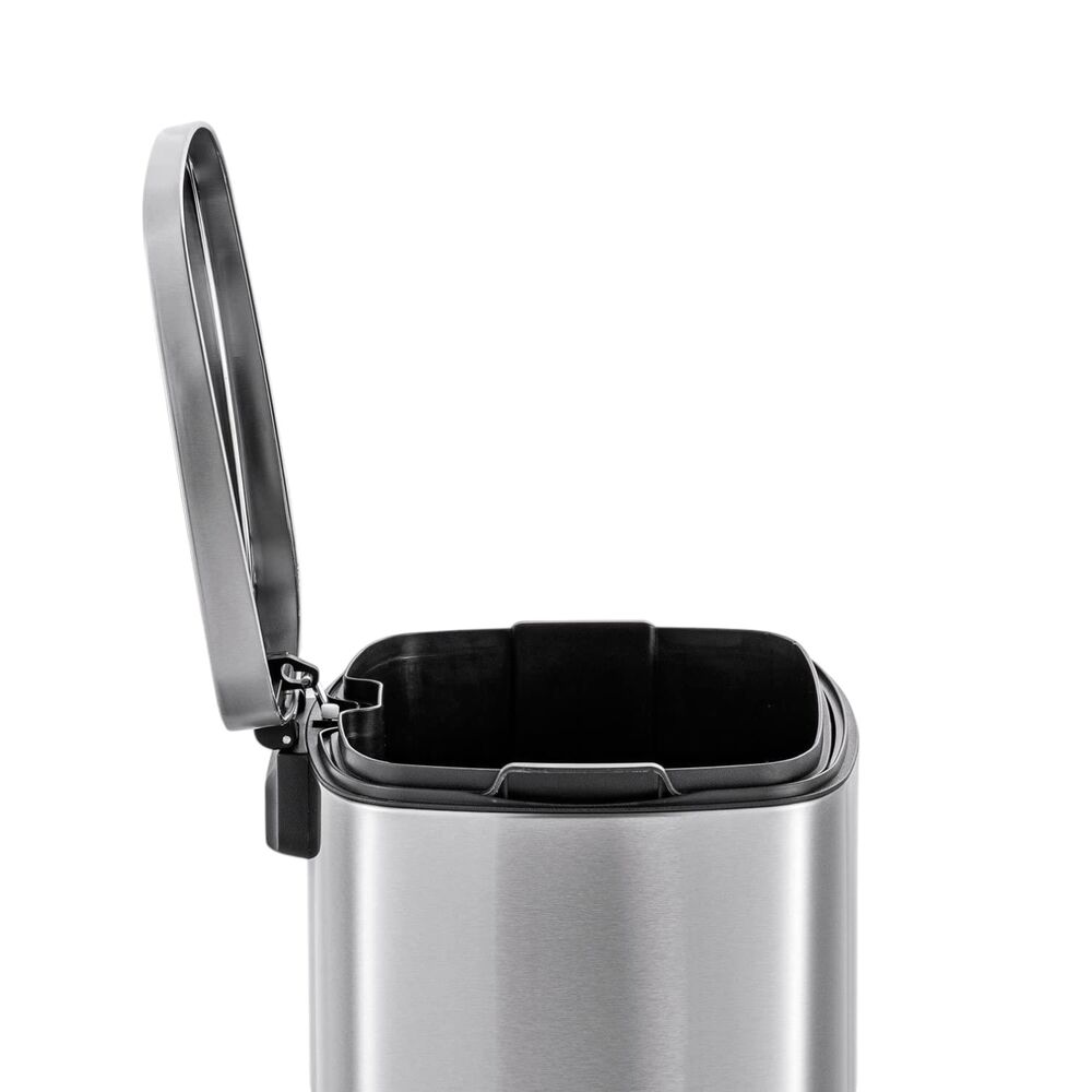 Lixeira Inox Retangular com Pedal 12L Acabamento Escovado - Mood - Imagem 4