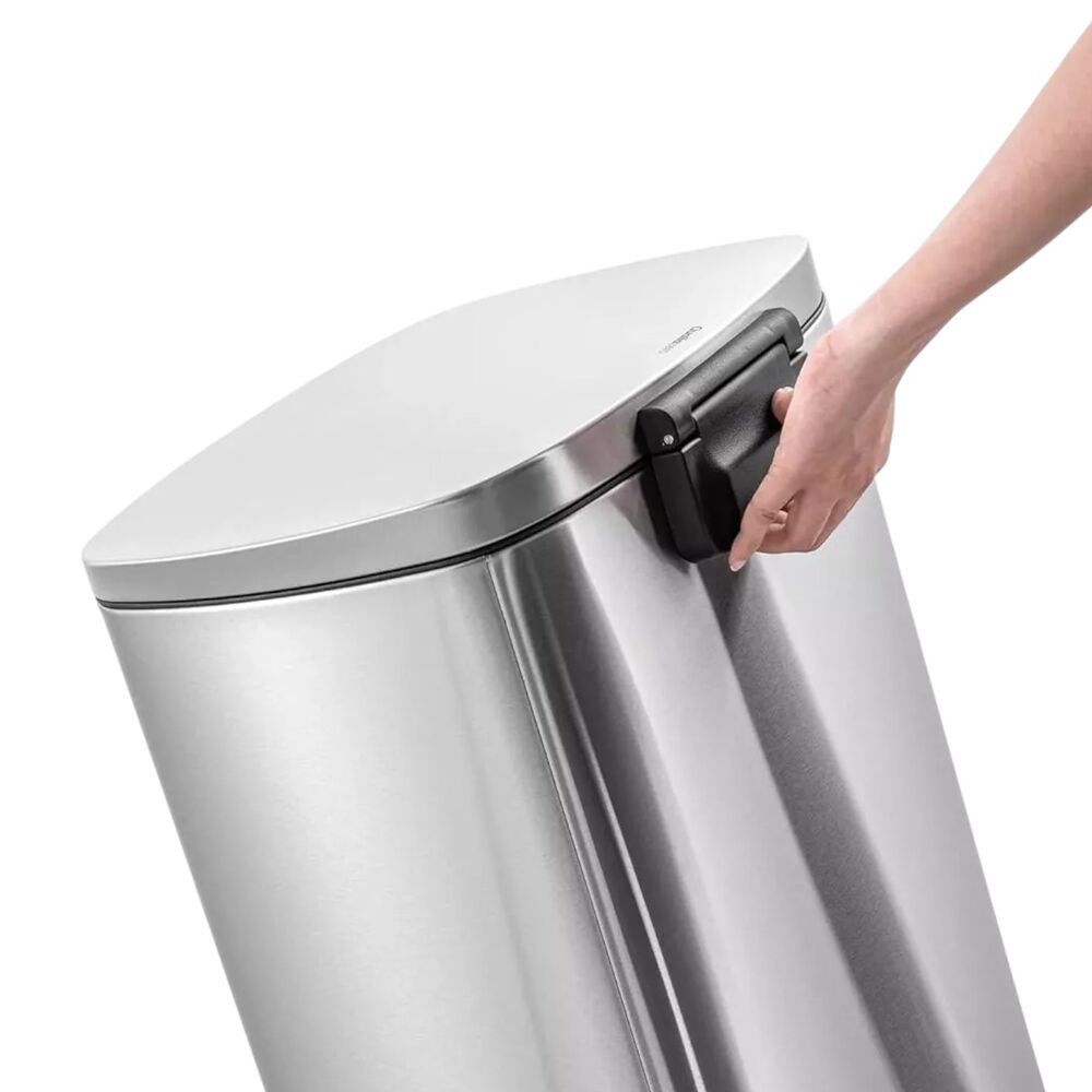 Lixeira Inox Retangular com Pedal 30L Acabamento Escovado - Mood - Imagem 6