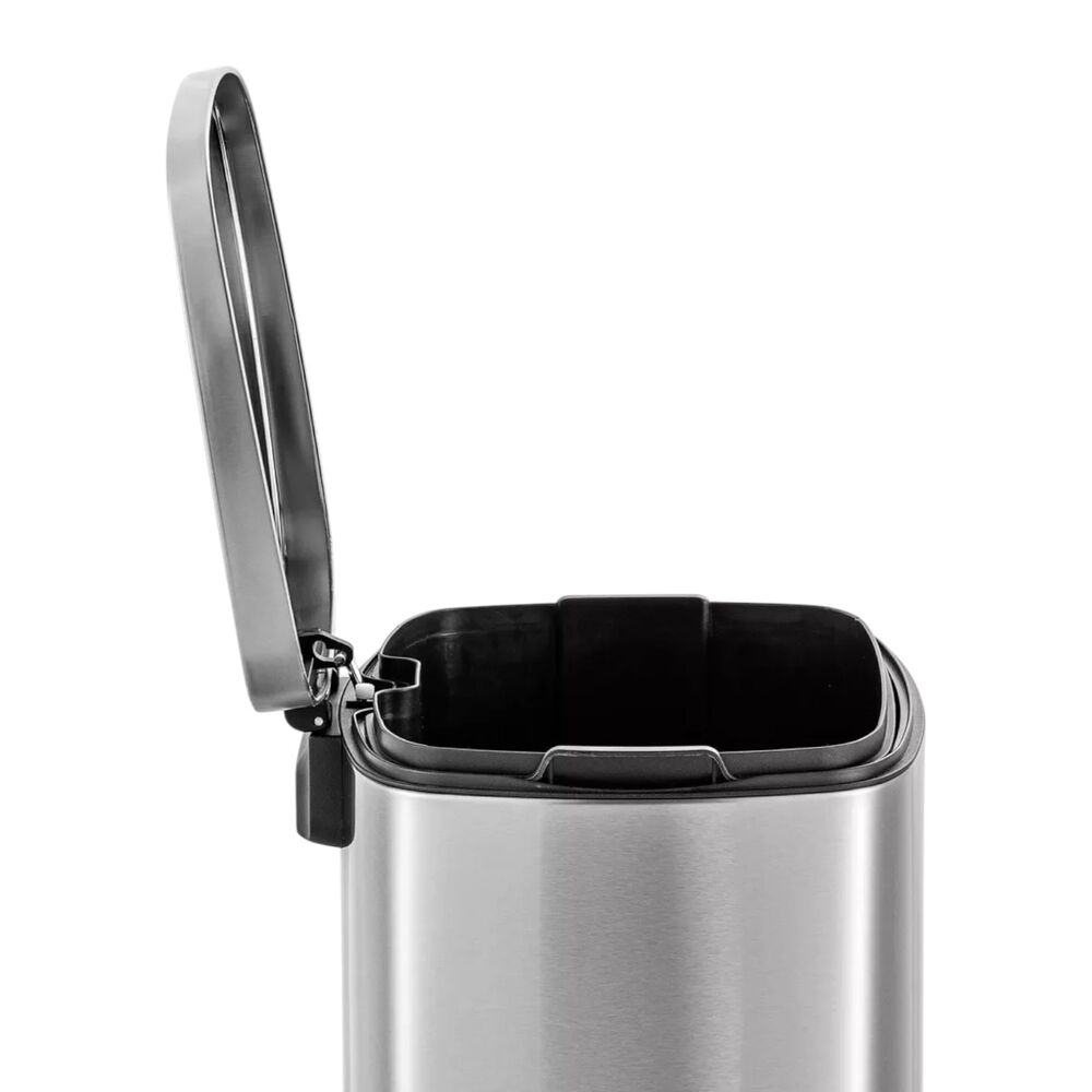 Lixeira Inox Retangular com Pedal 30L Acabamento Escovado - Mood - Imagem 4