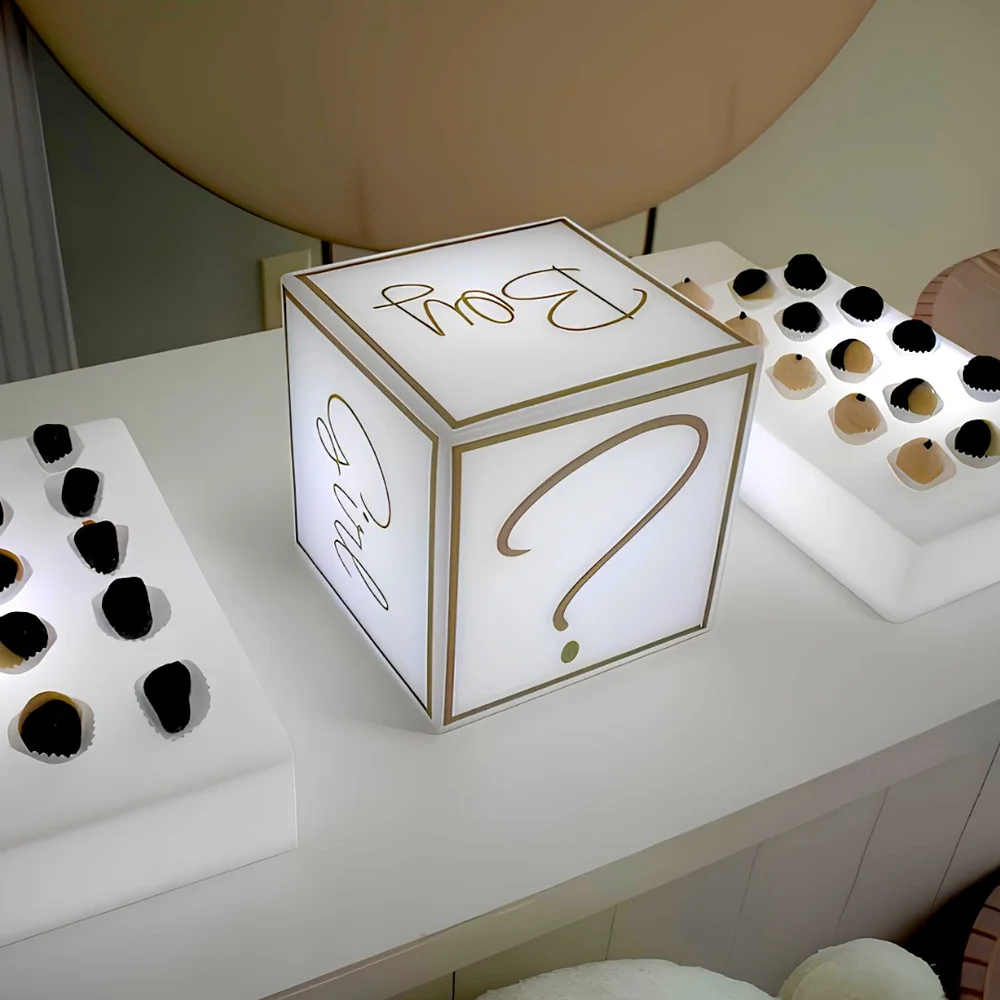 Cubo Iluminado para Chá Revelação sem Fio - Boy or Girl? - Imagem 3