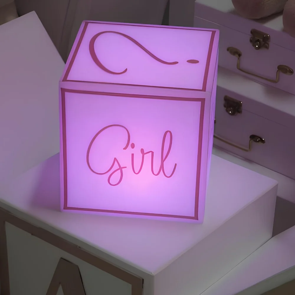 Cubo Iluminado para Chá Revelação sem Fio - Boy or Girl? - Imagem 5