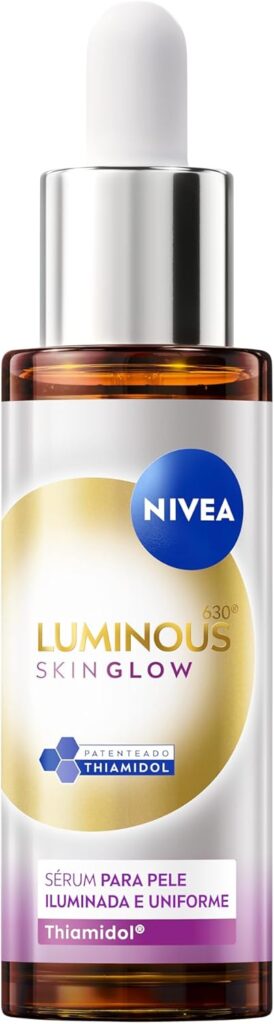 NIVEA LUMINOUS630® Skin Glow Sérum 30ml, Pele Uniforme, Glow Instantâneo, Reduz Manchas e Poros, Hidrata, Cuidado Facial Diário